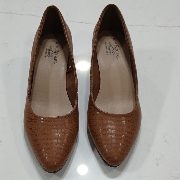 Kim Rogers Tan Textured Heels Sz10 New Whithout Tag Or Box - Picture 2 of 8